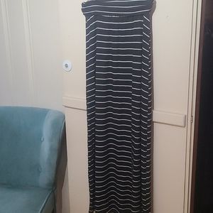 Striped maxi skirt